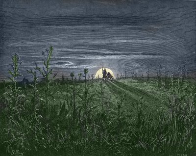Don Quixote and Sancho on His Way to Toboso - from 