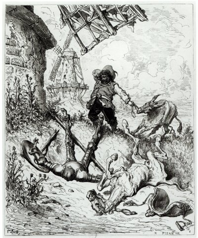 Don Quixote and the Windmills, from 