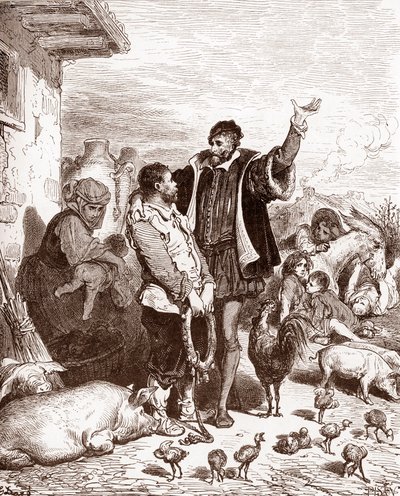 Don Quixote Persuades Sancho Panza by Gustave Dore