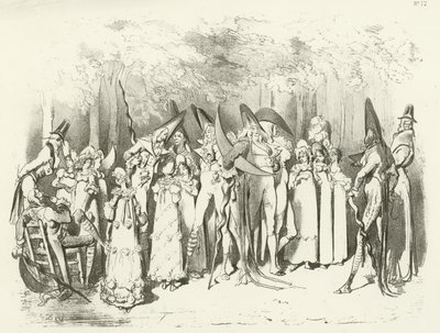 Fashions Under The Directory 1798. The Incroyables by Gustave Dore