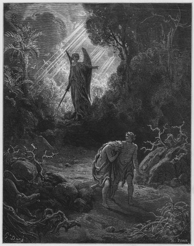 Adam and Eve driven out of Eden (Gustave Dore Bible) by Gustave Dore