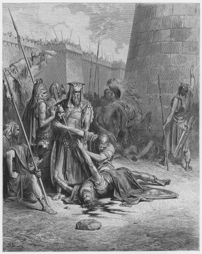 Death of Abimelech (Gustave Dore Bible) by Gustave Dore