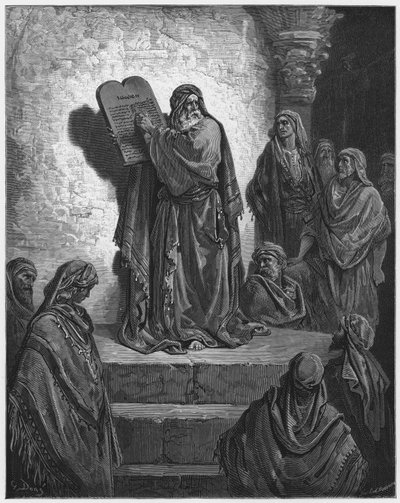 Gustave Dore Bible: Ezra reading the law in the hearing of the people by Gustave Dore