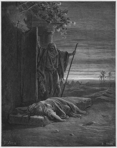The Levite Finding the Corpse of the Woman by Gustave Dore