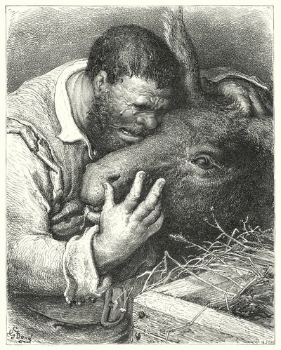 Come hither, said he, my friend; thou faithful companion and fellow-sharer in my travels and miseries by Gustave Dore