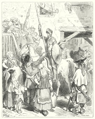 I have nothing to do with all this, cried the innkeeper; pay your reckoning by Gustave Dore