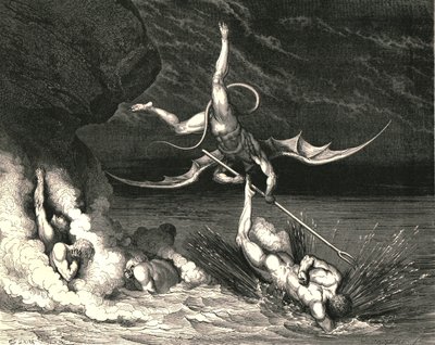 In pursuit he therefore sped, exclaiming, Thou art caught by Gustave Dore