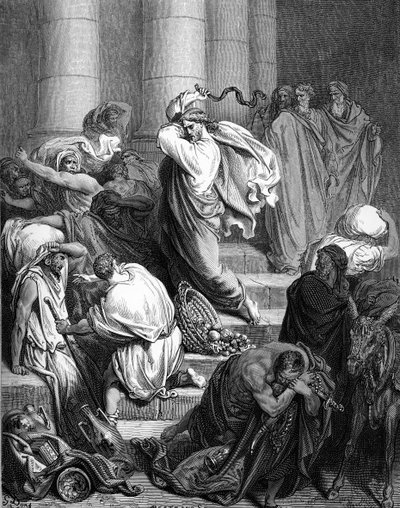 Jesus in the temple by Gustave Dore