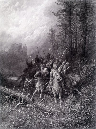King Arthur in the Broceliande Forest (Cycle of the Knights of the Round Table) - in 