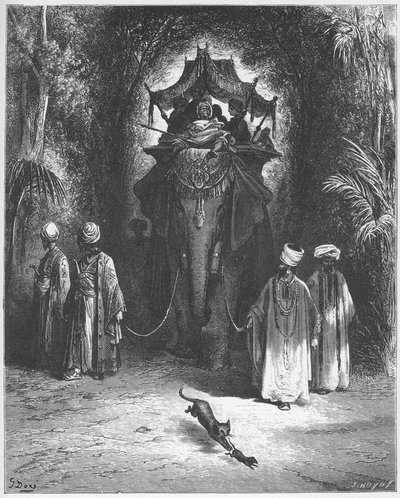 The Rat and the Elephant - from "Fables" by Jean de La Fontaine by Gustave Dore