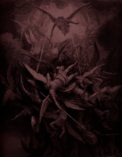 Paradise Lost: Fall of the rebel angels by Gustave Dore