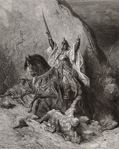 Saladin Yusuf, Sultan during Second Crusade, illustration from 