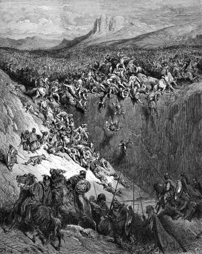 Samson Kills Philistines with Jawbone by Gustave Dore