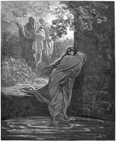 Suzanne in the bath (Illustration by Gustave Dore for The Bible) by Gustave Dore
