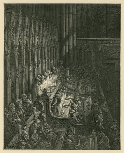 The Choir of Westminster Abbey by Gustave Dore
