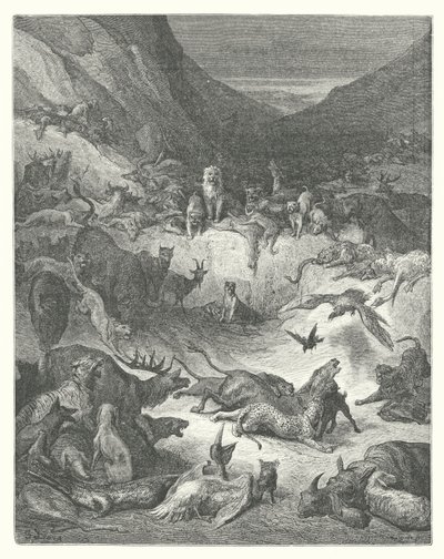 The Fables of La Fontaine: The Animals Sick of the Plague by Gustave Dore