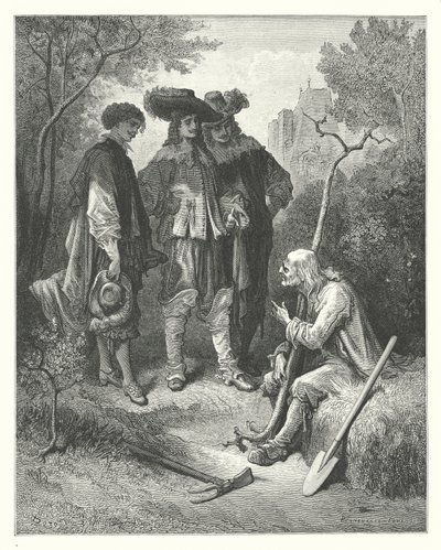The Fables of La Fontaine: The Old Man and the Three Young Men by Gustave Dore