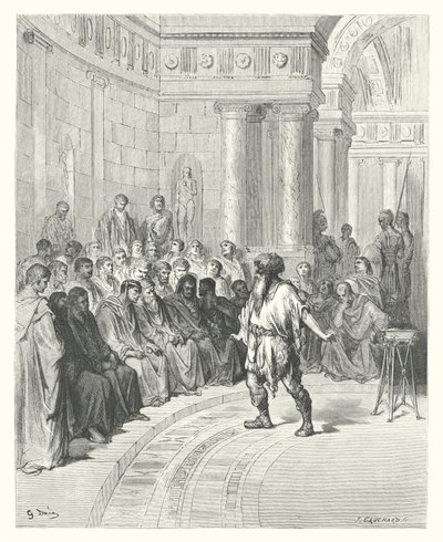 The Fables of La Fontaine: The Peasant of the Danube by Gustave Dore
