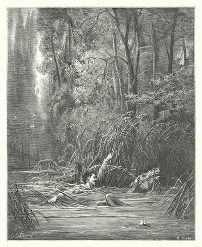 The Fables of La Fontaine: The Torrent and the River by Gustave Dore