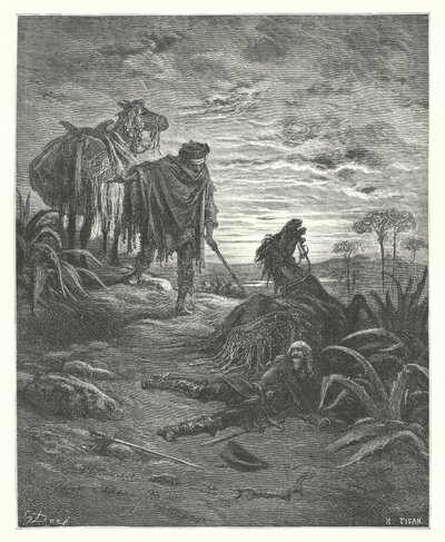 The Fables of La Fontaine: The Two Mules by Gustave Dore