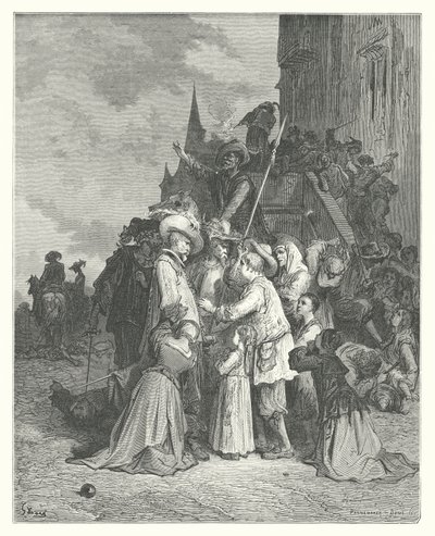 The Fables of La Fontaine: The Vultures and the Pigeons by Gustave Dore