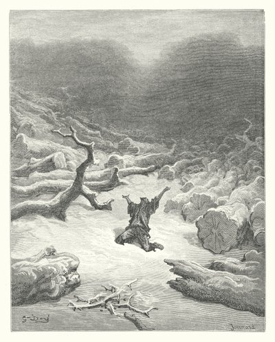 The Fables of La Fontaine: The Woodman and Mercury by Gustave Dore