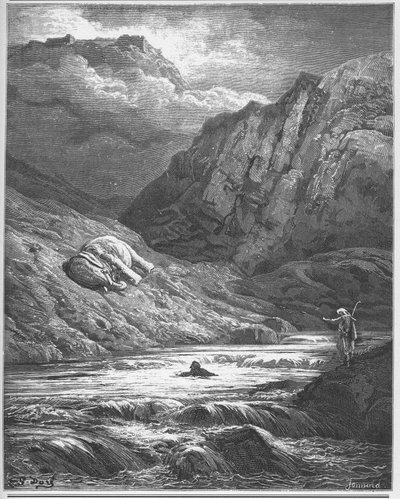The Two Adventurers and the Talisman - from "Fables" by Jean de La Fontaine by Gustave Dore