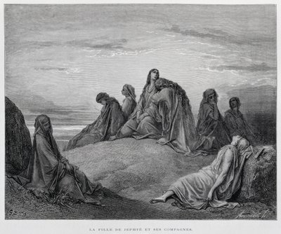 The Daughters of Jepthah, Illustration from the Dore Bible by Gustave Dore