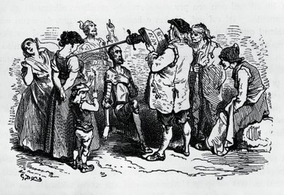 The induction of Don Quixote, illustrated by Gustave Dore