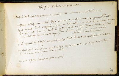 Folio 39 of the Workbook No. 19 Manuscript Page of Gustave Flaubert