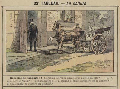 The Carriage (colour litho) by Gustave Fraipont