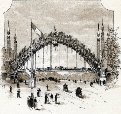 View of the Footbridge of Pont de l