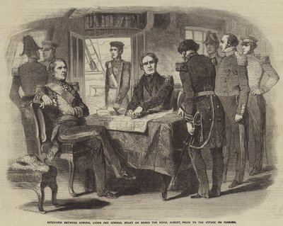 Interview between Admiral Lyons and Admiral Bruat on Board the Royal Albert, prior to the Attack on Kinburn by Gustave Janet