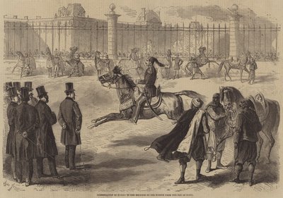 Presentation of Horses to the Emperor of the French from the Bey of Tunis by Gustave Janet