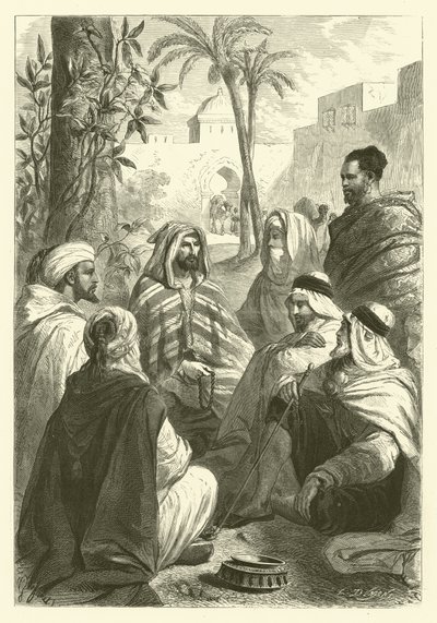 The Arab storyteller by Gustave Janet