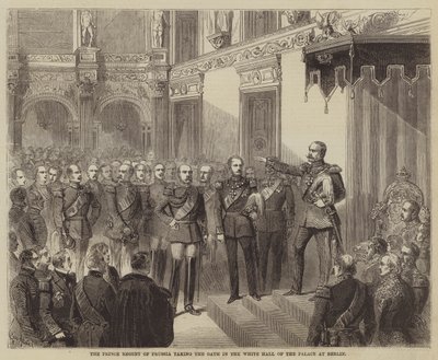 The Prince Regent of Prussia Taking the Oath in the White Hall of the Palace at Berlin by Gustave Janet