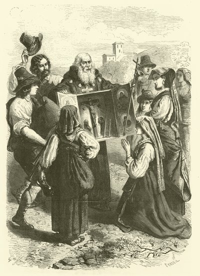 The displayer of relics, Italy by Gustave Janet