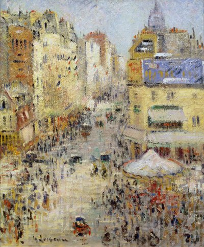 The 14th July in Paris, Rue de Clignancourt, 1925 by Gustave Loiseau