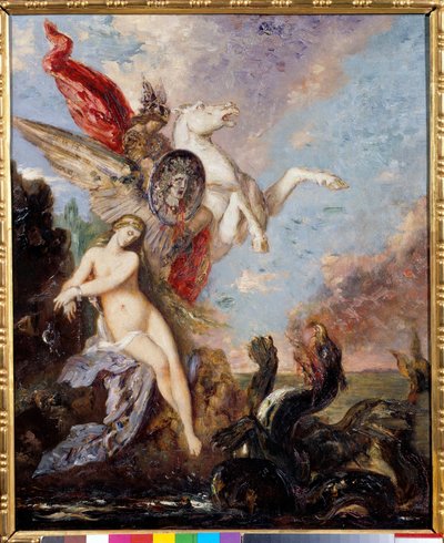 Andromeda Chained to a Rock is Delivered by Perseus by Gustave Moreau