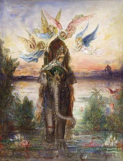The Holy Elephant (Péri). 1882 by Gustave Moreau