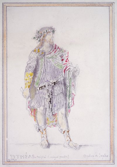 Pythéas, conspirator and drunken parasite, character from Opéra de Sapho by Gustave Moreau