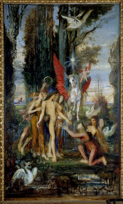 The Greek poet Hesiod (8th century BC) and the Muses by Gustave Moreau