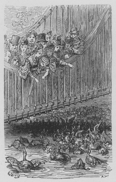 Hyde Park, The Serpentine by Gustave after Dore