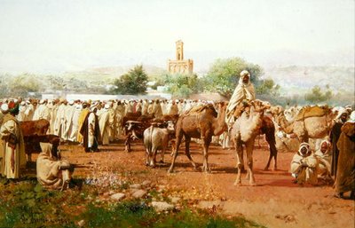 Arab Village Scene by Gustavo Simoni