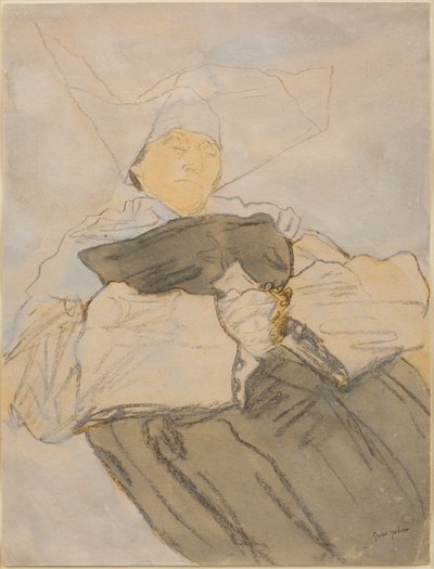 Sleeping Nun, c. 1916-18 by Gwen John