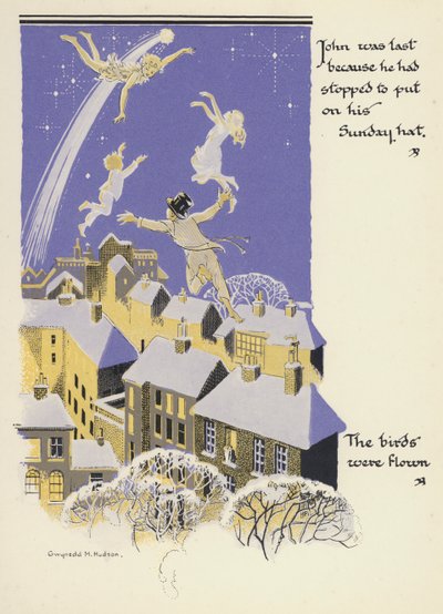 Peter Pan and Wendy: John Was Last Because He Had Stopped to Put on His Sunday Hat, The Birds Were Flown by Gwynedd M. Hudson