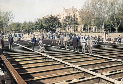 1896-17 Railway Arena Road Klösz György 2 (Colored) by György Klösz