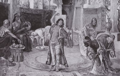 Entertainment in the harem by Gyula Tornai