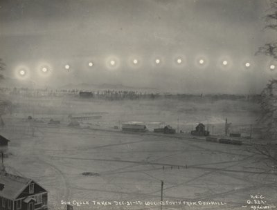 Sun Cycle Taken Dec 21-17. Looking South from Gov. Hill by H.G. Kaiser