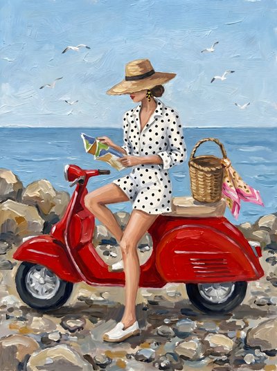 Stylish Woman Beach Scooter by HUGO